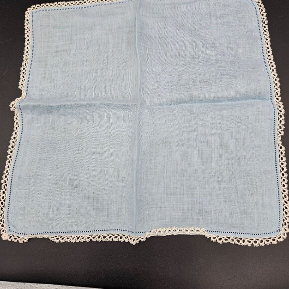 Lot of 10 VTG linen/cotton handkerchiefs assorted colors, patterns and sizes - Picture 5 of 15